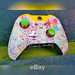 Xbox One Elite Wireless Controller Custom Skittles Withgreen Scuf Withpink / Pur Led